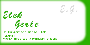 elek gerle business card